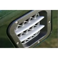 KBX TURBO-INLAAT ZIJDEGLANS ZWART MET ZILVER RASTER EN RIBBEN 300TDI TD5 EN TD4 KBX TURBO-INLAAT ZIJDEGLANS ZWART MET ZILVER RASTER EN RIBBEN 300TDI TD5 EN TD4