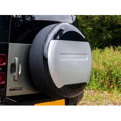 GLOSS BLACK & SILVER WHEEL COVER NEW DEFENDER 2020